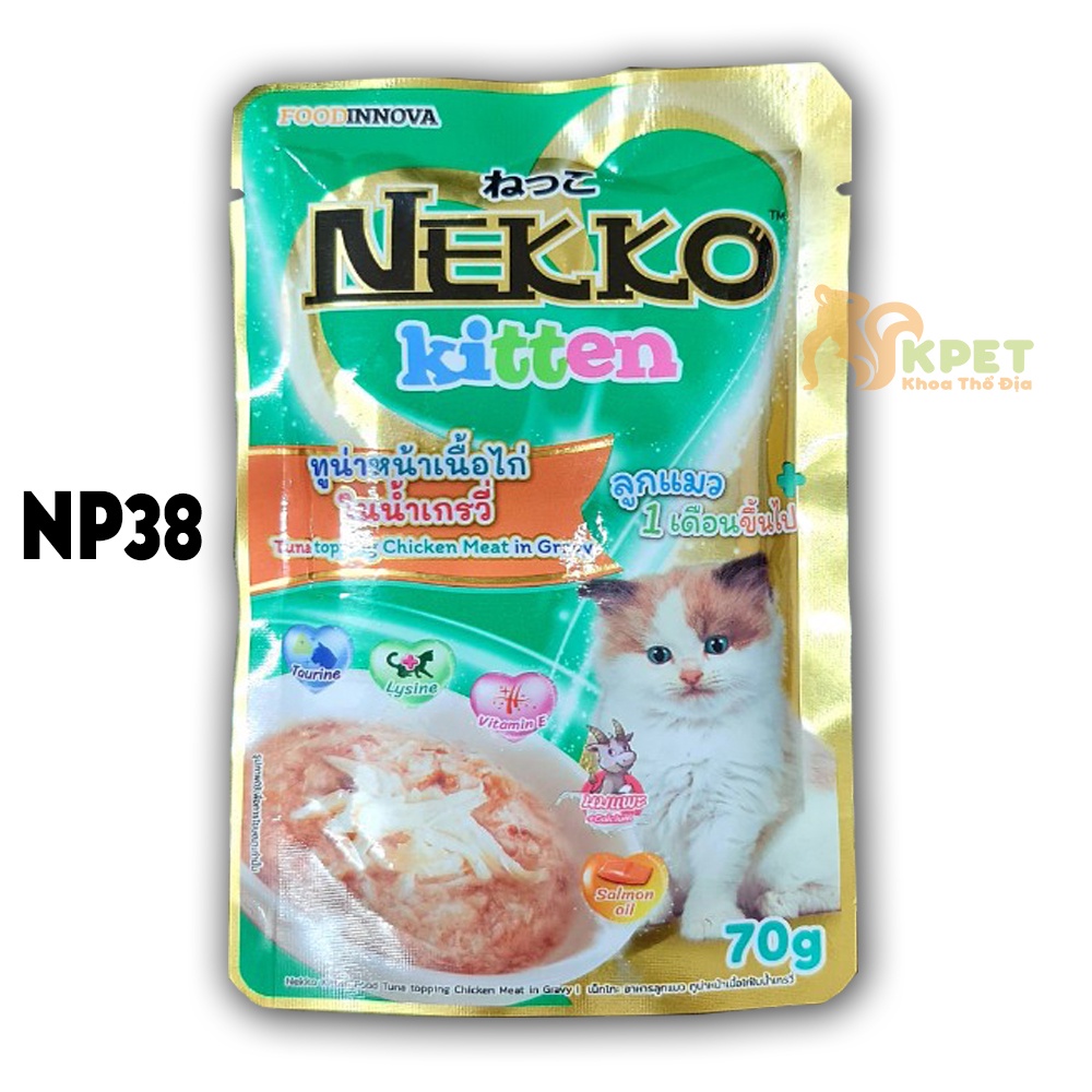 Pate gói Nekko 70g cho mèo nhiều vị - chính hãng nhập Thailand