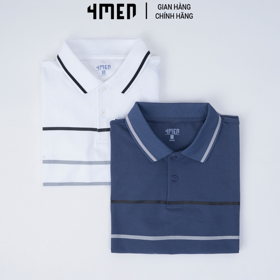 Áo Polo Nam Cao Cấp In 3 Sọc 4MEN PO039