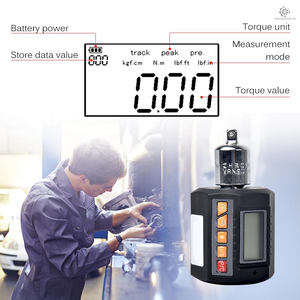 CCCC Mô Men Xoắn Điện Tử Đo Mô Men Xoắn Màn Hình LCD Kỹ Thuật Số Nm Kg-Cm Ft-Lb, Số Lượng 20-200Nm