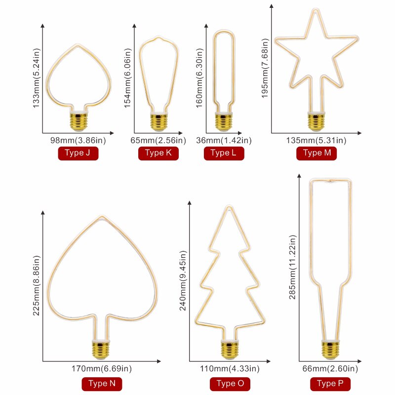 Bóng Đèn LED Dây Tóc E27 4W 8W 220V AC 175-265V 50 / 60Hz Kiểu Dáng Cổ Điển Trang Trí Nhà Cửa