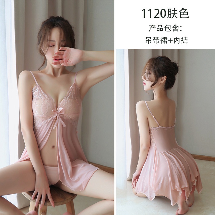 Bộ Đồ Ngủ Phối Ren Quyến Rũ Gợi Cảm Cho Nữ