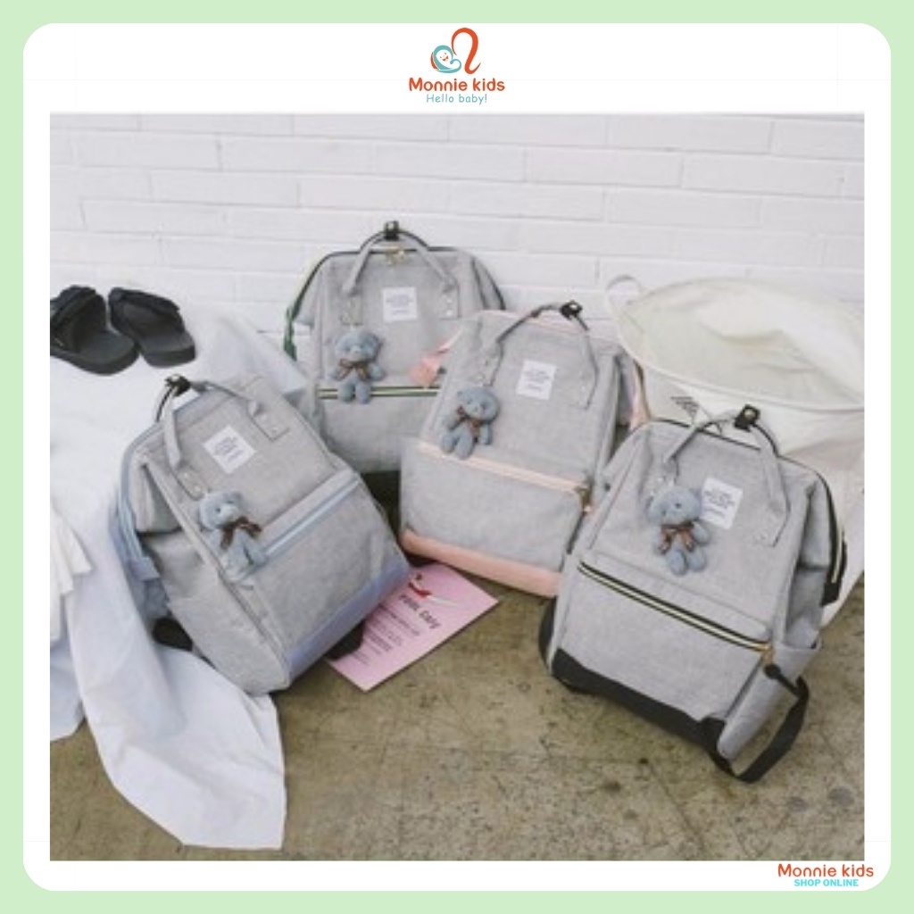 Balo đựng đồ bỉm sữa cho bé Living Traveling 25x40x15cm, túi đựng đồ cho mẹ - Monnie Kids
