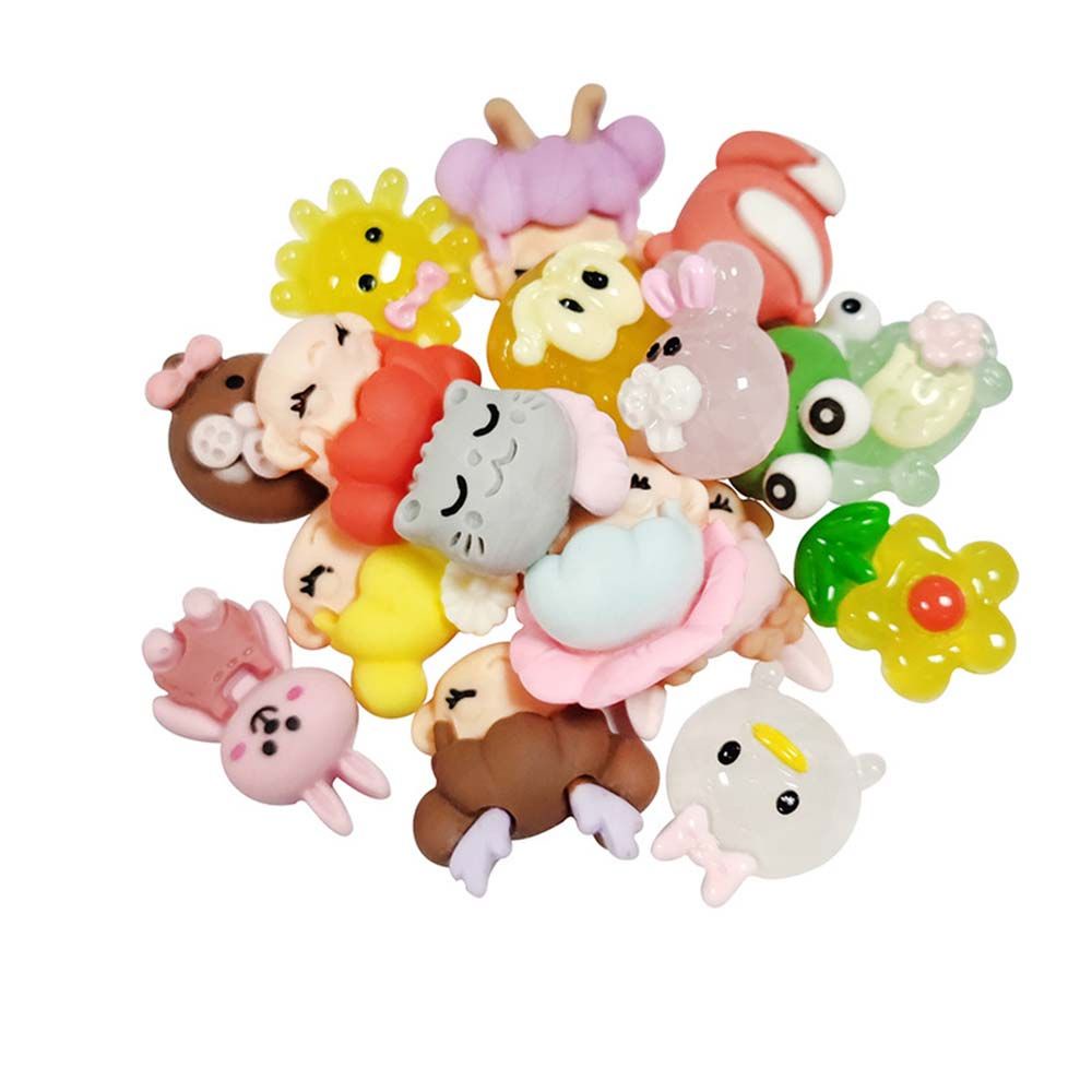[Hàng mới về] Set 10 Phụ Kiện Trang Trí Móng Tay Hình Thỏ/Gấu Hoạt Hình 3D Diy