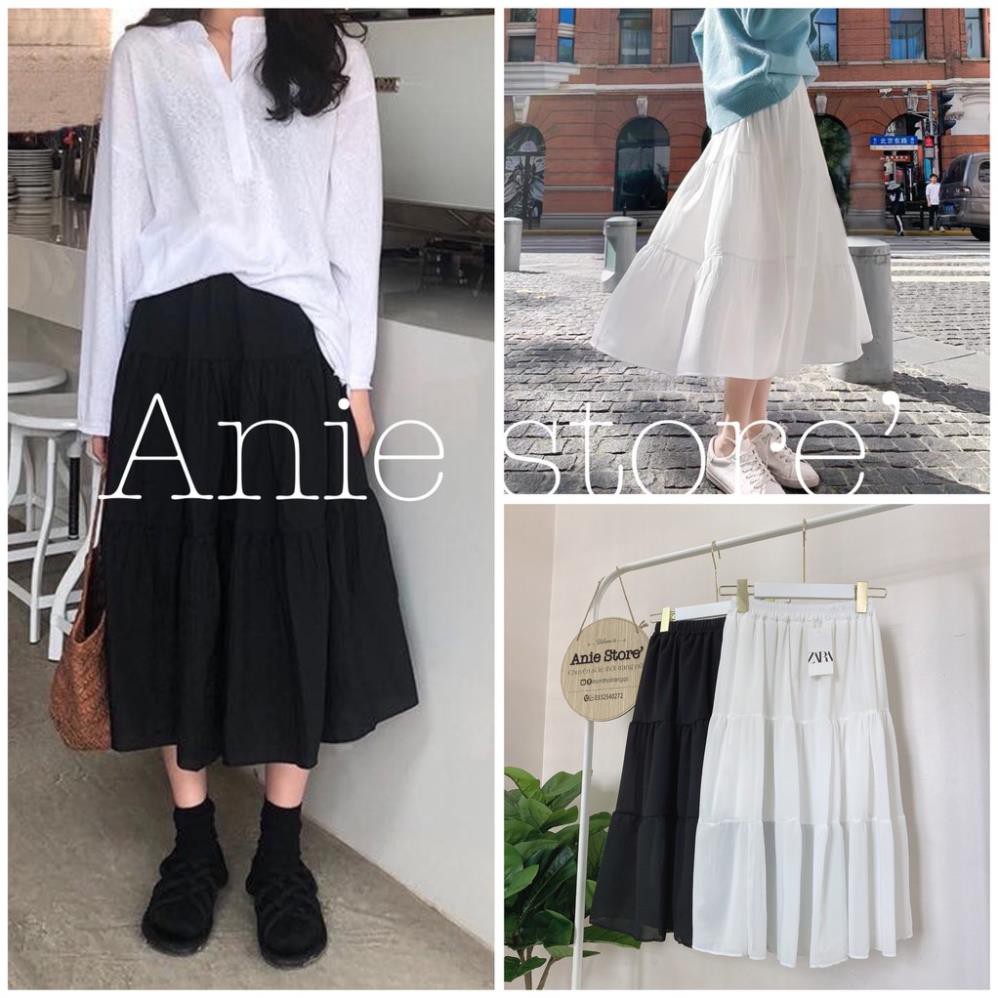 Chân Váy Vintage Nữ Váy Voan Nữ Dáng Dài 2 Lớp Siêu Xinh 2 màu | BigBuy360 - bigbuy360.vn