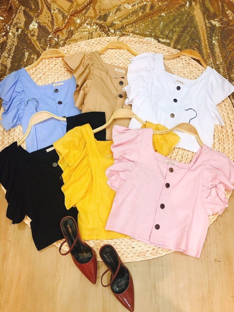 Áo croptop tay cánh tiên | BigBuy360 - bigbuy360.vn