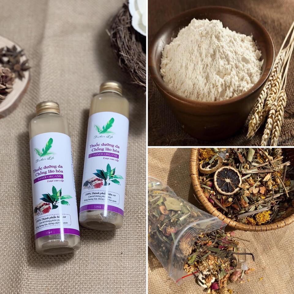 Combo thuốc dưỡng + xông mặt + bột đắp mặt