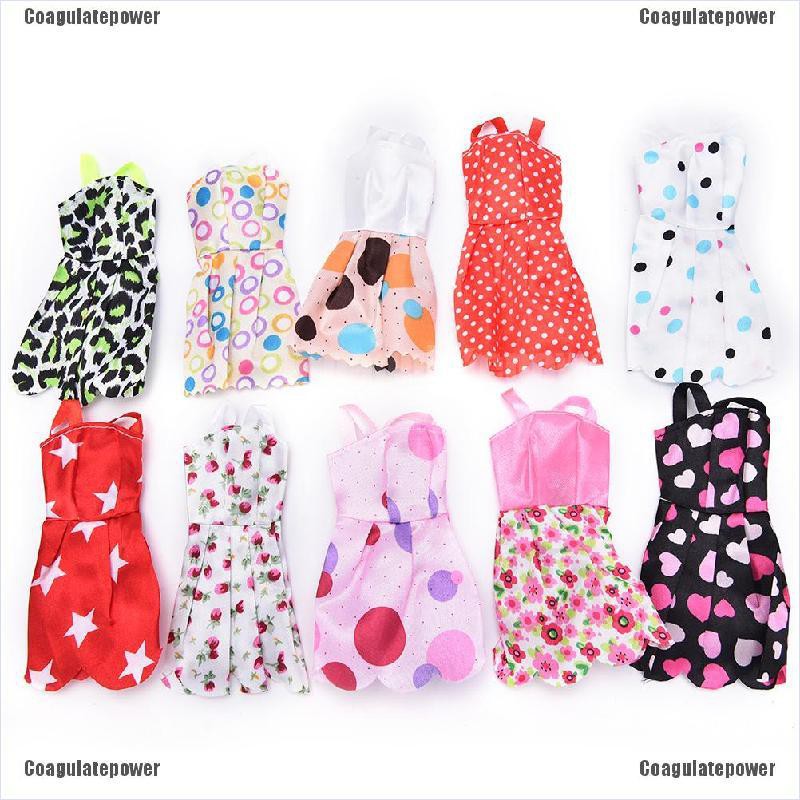 Bộ 10 Đầm Thời Trang Xinh Xắn Dành Cho Búp Bê Barbie