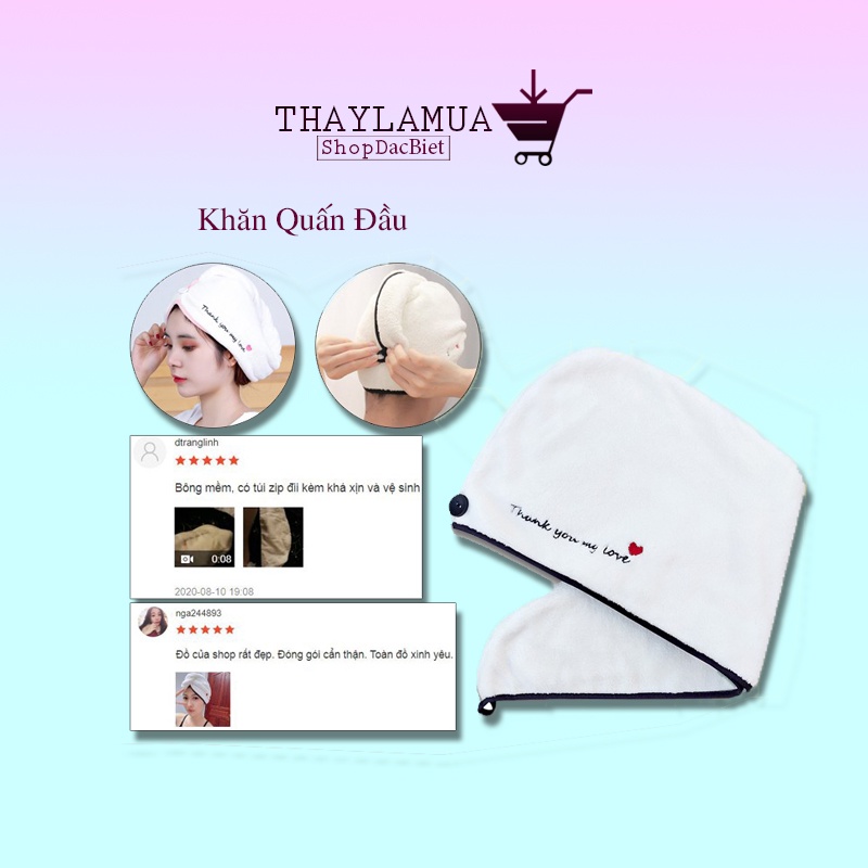 Khăn quấn ủ lau khô tóc siêu tốc