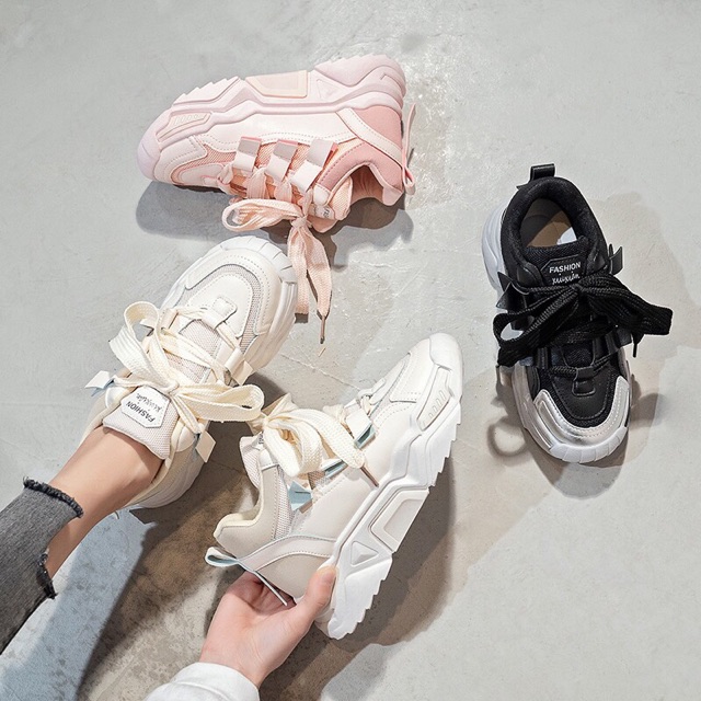 [Mã FAMAYWA2 giảm 10k đơn từ 50k] [ TẶNG TẤT] GIÀY THỂ THAO NỮ DÂY BẢN TO SIÊU HÓT