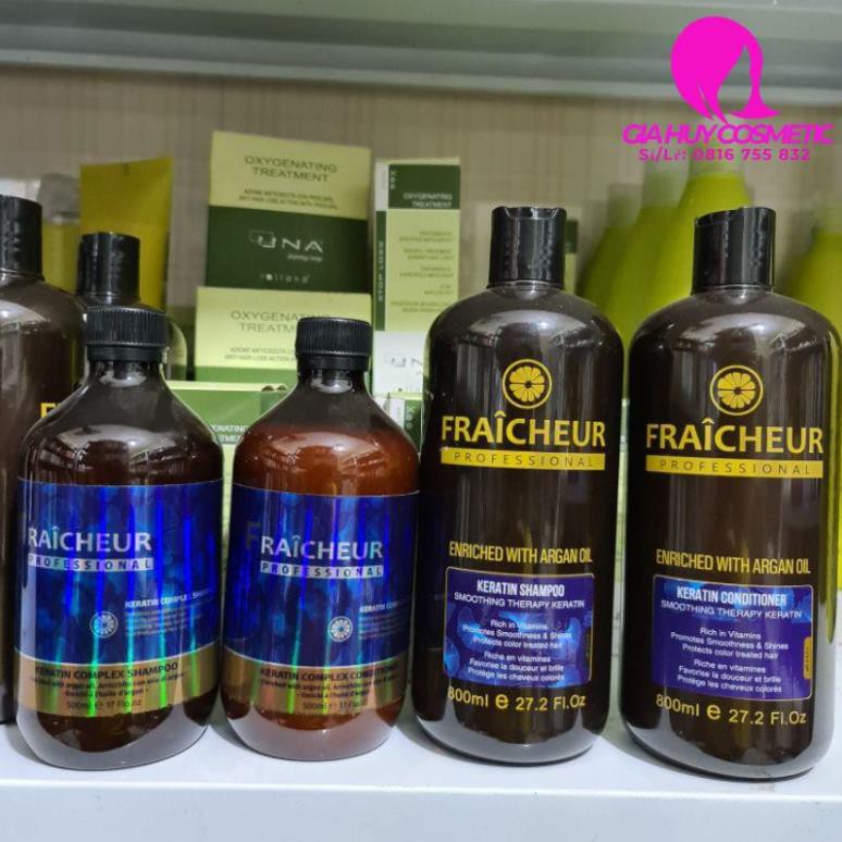 Dầu gội xả phục hồi tóc Keratin Fraicheur 500ml -  800ML*2