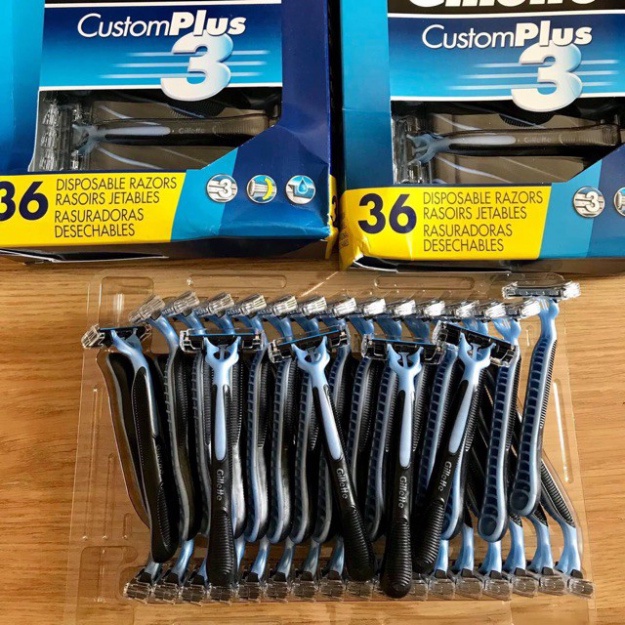 Dao cạo râu 3 lưỡi Gillette Custom Plus USA dành cho nam giới ( lẻ 1 cây )