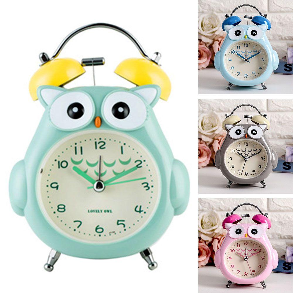 LEISURE Đồng Hồ Báo Thức Họa Tiết Hoạt Hình Chạy Bằng Pin, Dùng Trang Trí Nhà