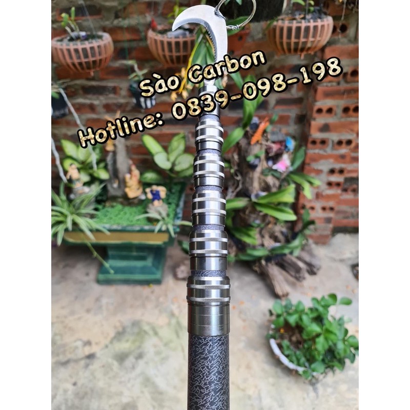 Sào Cảbon 5m Treo lồng chim cao cấp