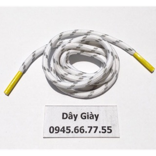 Dây giày màu trắng sọc xám 1m
