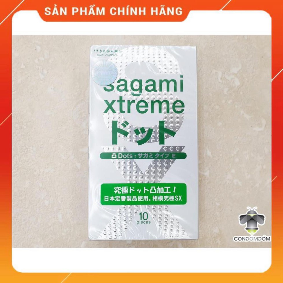 Bao cao su Sagami Xtreme Dots Type có gân, gai tăng kích thích /áo mưa BCS LỬA YÊU