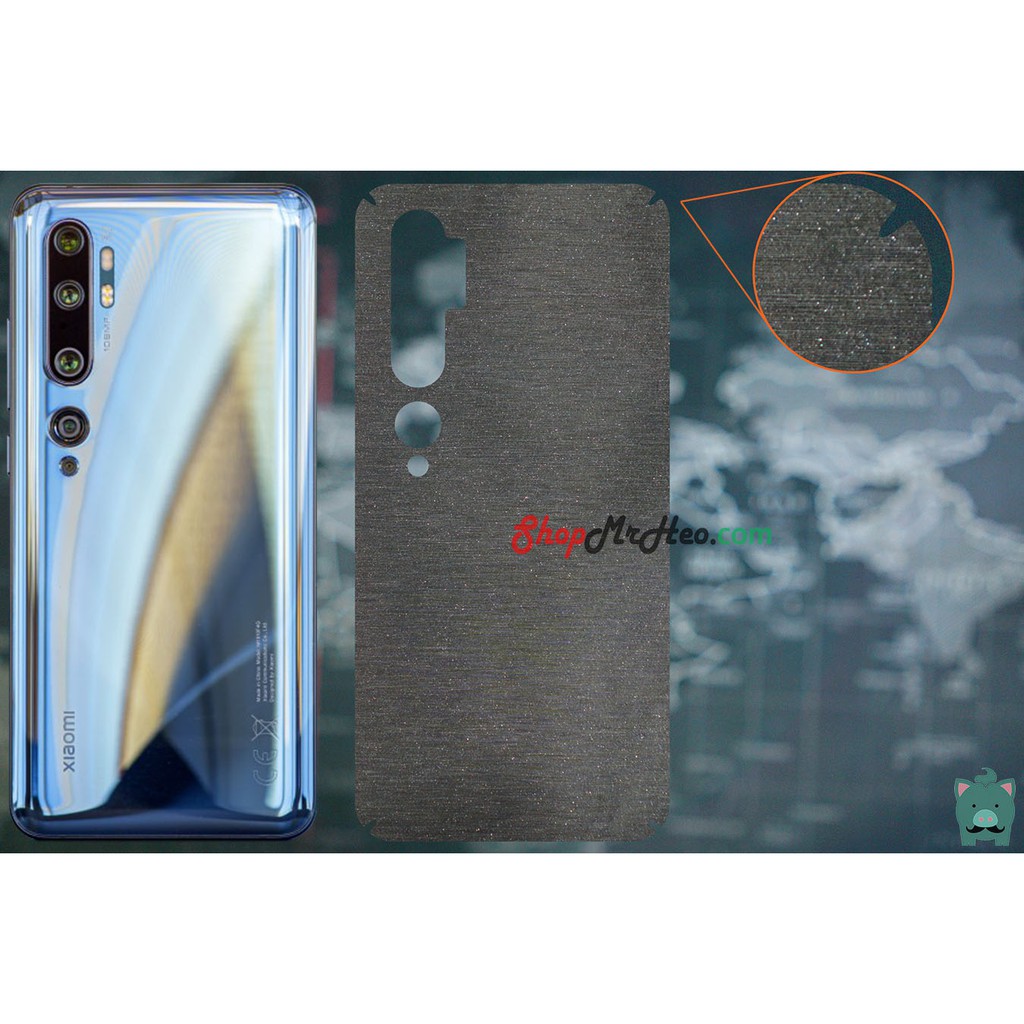 Dán Skin Mặt Sau Lưng Vân Nhôm Xiaomi Mi Note 10 - Note 10 Pro - Mi CC9 Pro - Mi Note 10 Lite