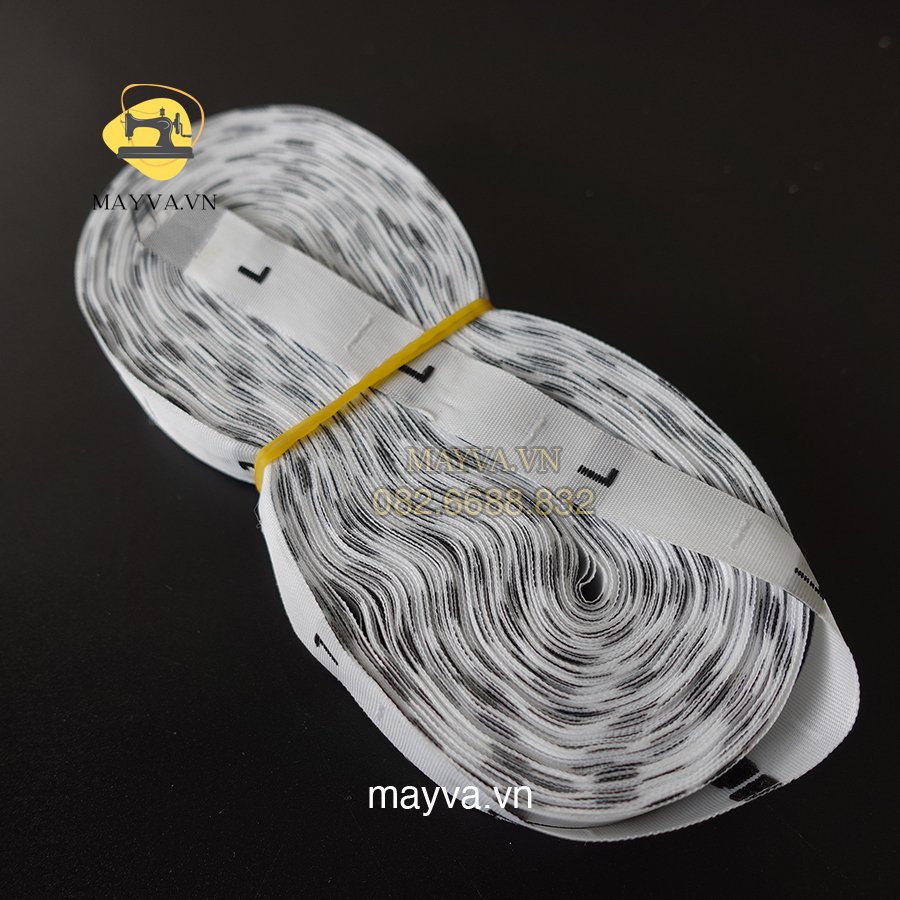 Mác vải size chữ S, M, L, XL