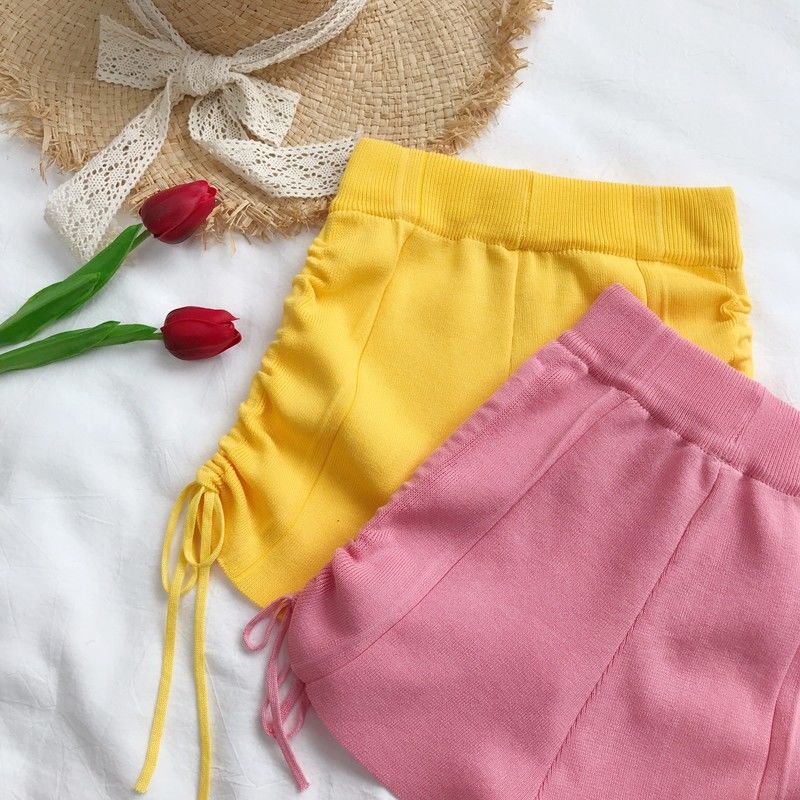 Quần Short Dệt Kim Thời Trang Hàn Quốc Cho Nữ