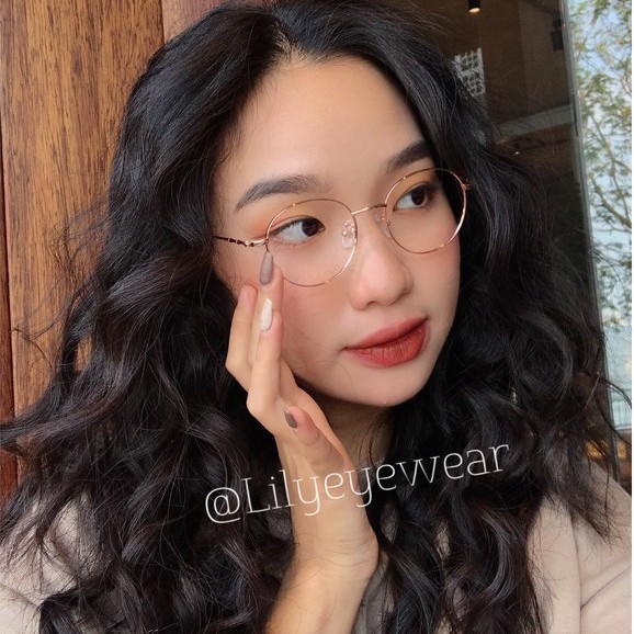 Gọng kính kim loại mắt tròn nam nữ Lilyeyewear phù hợp mặt nhỏ càng kính nhẹ nhàng màu sắc thời trang 29120