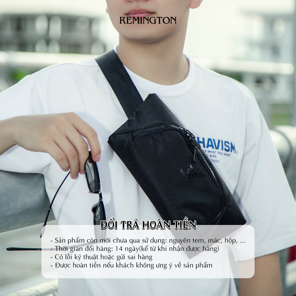 Túi đeo chéo mini nam nữ CLEMENT BUMBAG thiết kế nhỏ gọn chất liệu Oxford siêu bền chống nước thương hiệu REMINGTON
