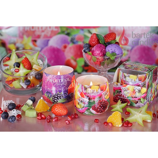 Ly nến thơm Bartek Candles BAT6519 Fruitful 100g (Hương hoa quả)