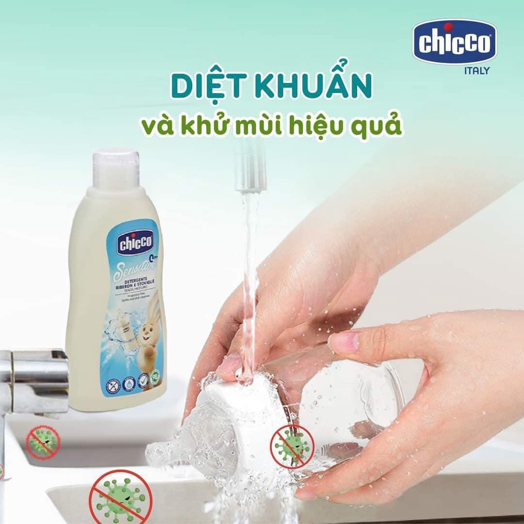 Gel rửa bình Chicco chiết xuất dầu dừa tự nhiên 300ml