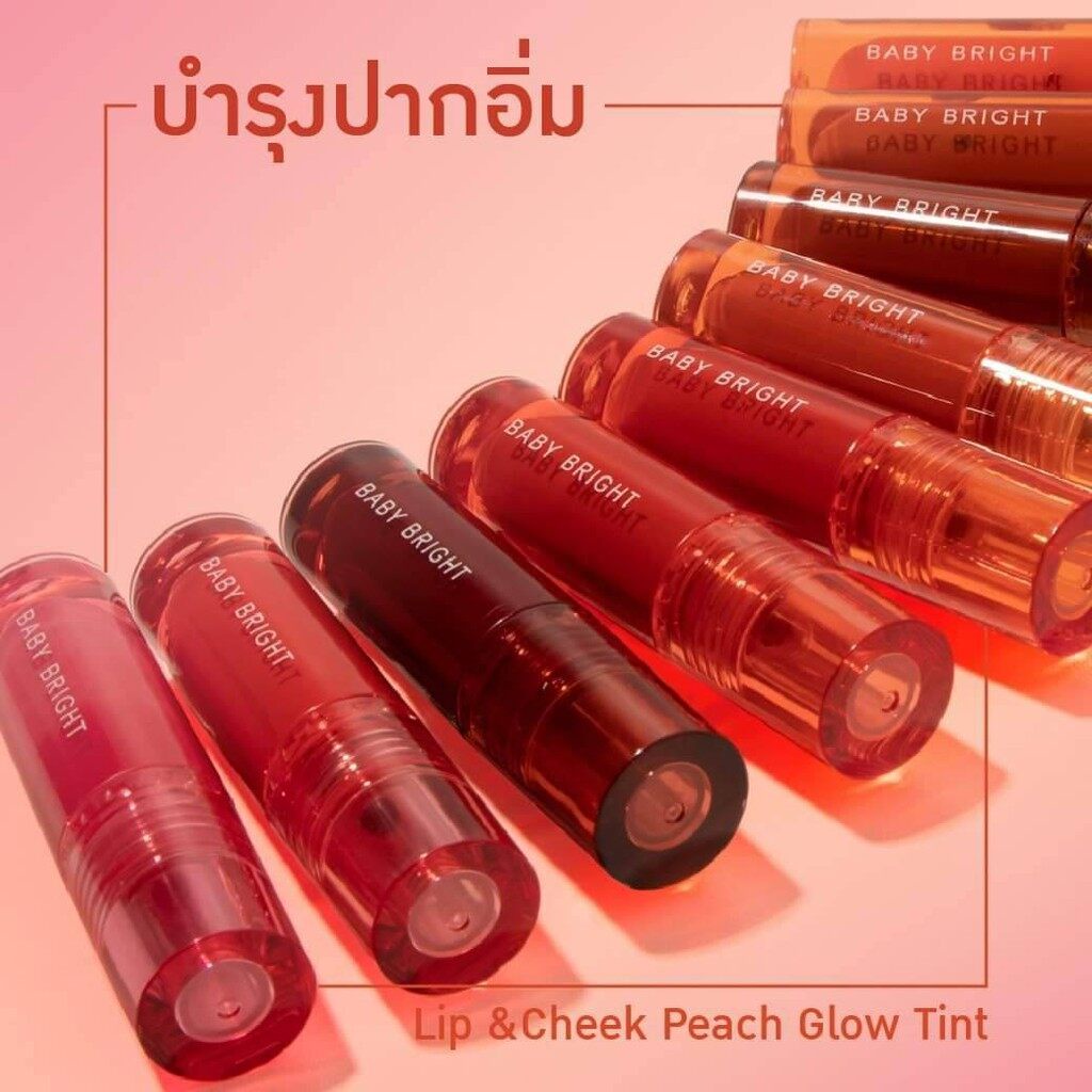 Baby Bright Lip & Cheek Peach Glow Tint Son kem lì & má hồng Baby Bright Lip Tint Peach Thái lan