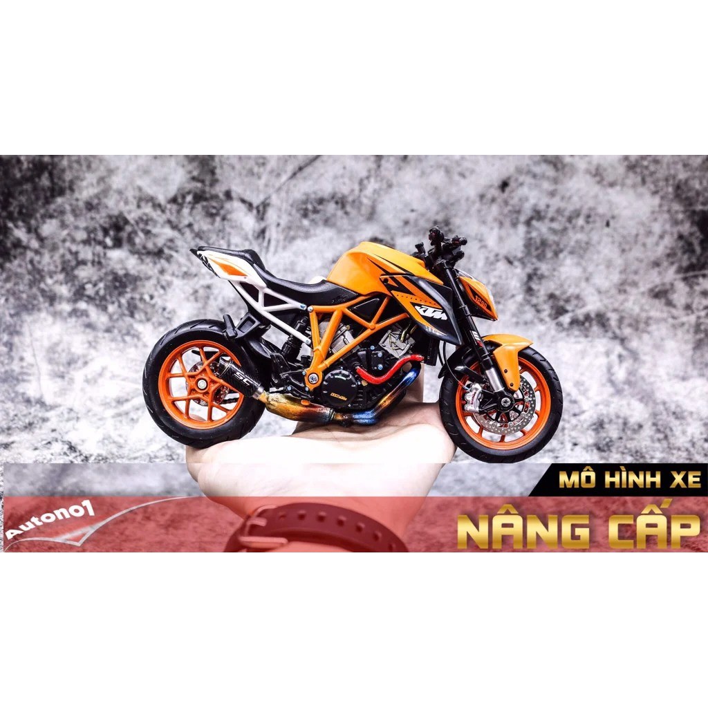 MÔ HÌNH XE KTM DUKE 1290 ĐỘ MÂM - PÔ KIM LOẠI AUTONO1 D156