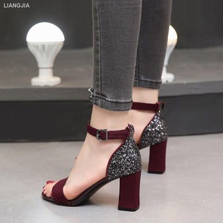 Giày Cao Gót Da Lộn Thời Trang Cho Nữ Size 33-41