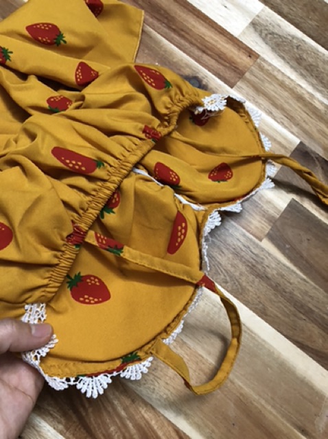 [Mã WA1606 giảm 15% đơn 99k] Đồ ngủ 2 dây hình trái dâu có mút ngực hình chụp thật kèm video | BigBuy360 - bigbuy360.vn