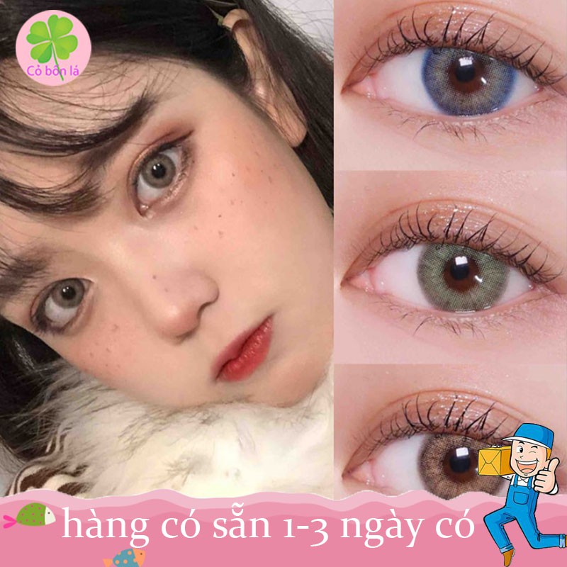 Cặp Lens Nội Địa Trung Đường Kính Có Màu Mềm Mại Không Gây Hại Mắt (Có kèm dụng cụ đeo và hộp đựng)