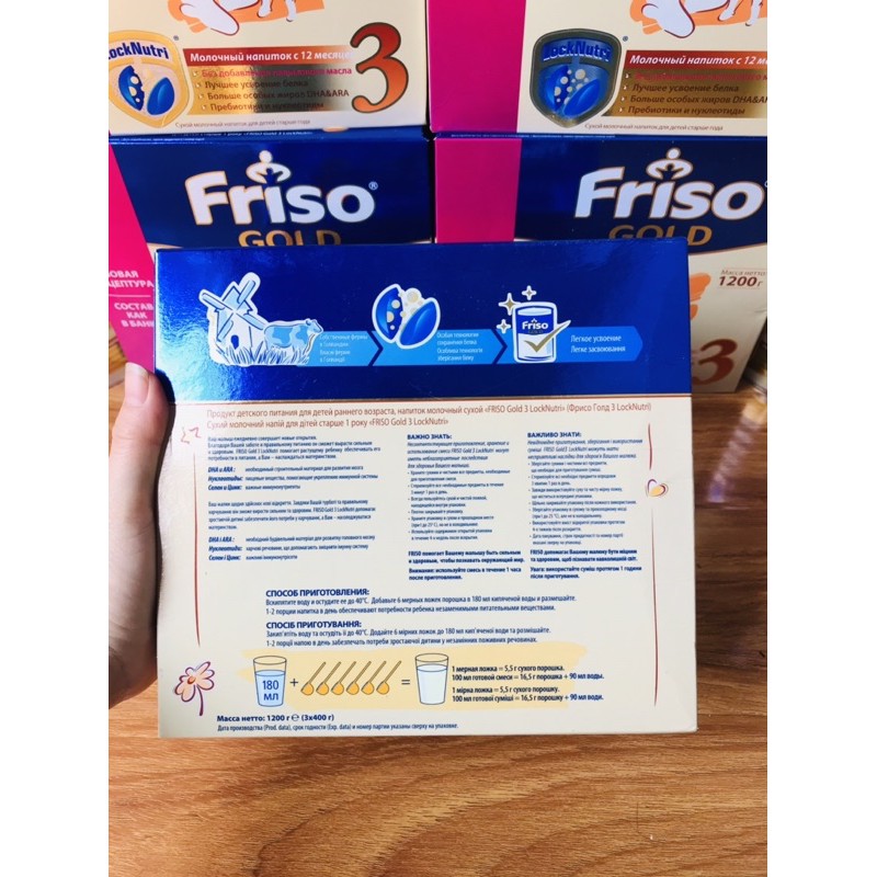 [Date Mới] Sữa Friso Gold Nga 1200g Số 3 Cho Bé Từ 12 Tháng, Tăng Cân Tốt Mà Không Táo