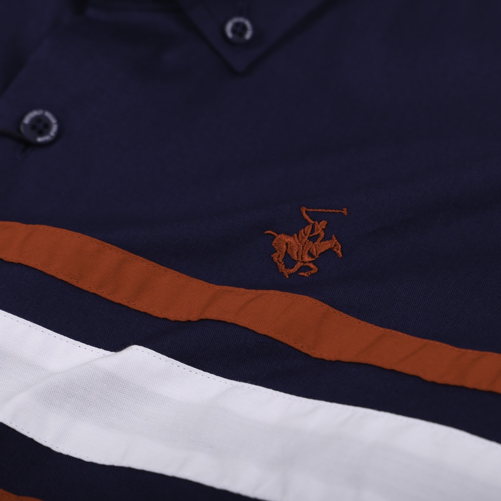 Beverly Hills Polo Club - Áo sơ mi Dài tay Nam Regular Fit Navy NV- BHPC CMRSS22TL012