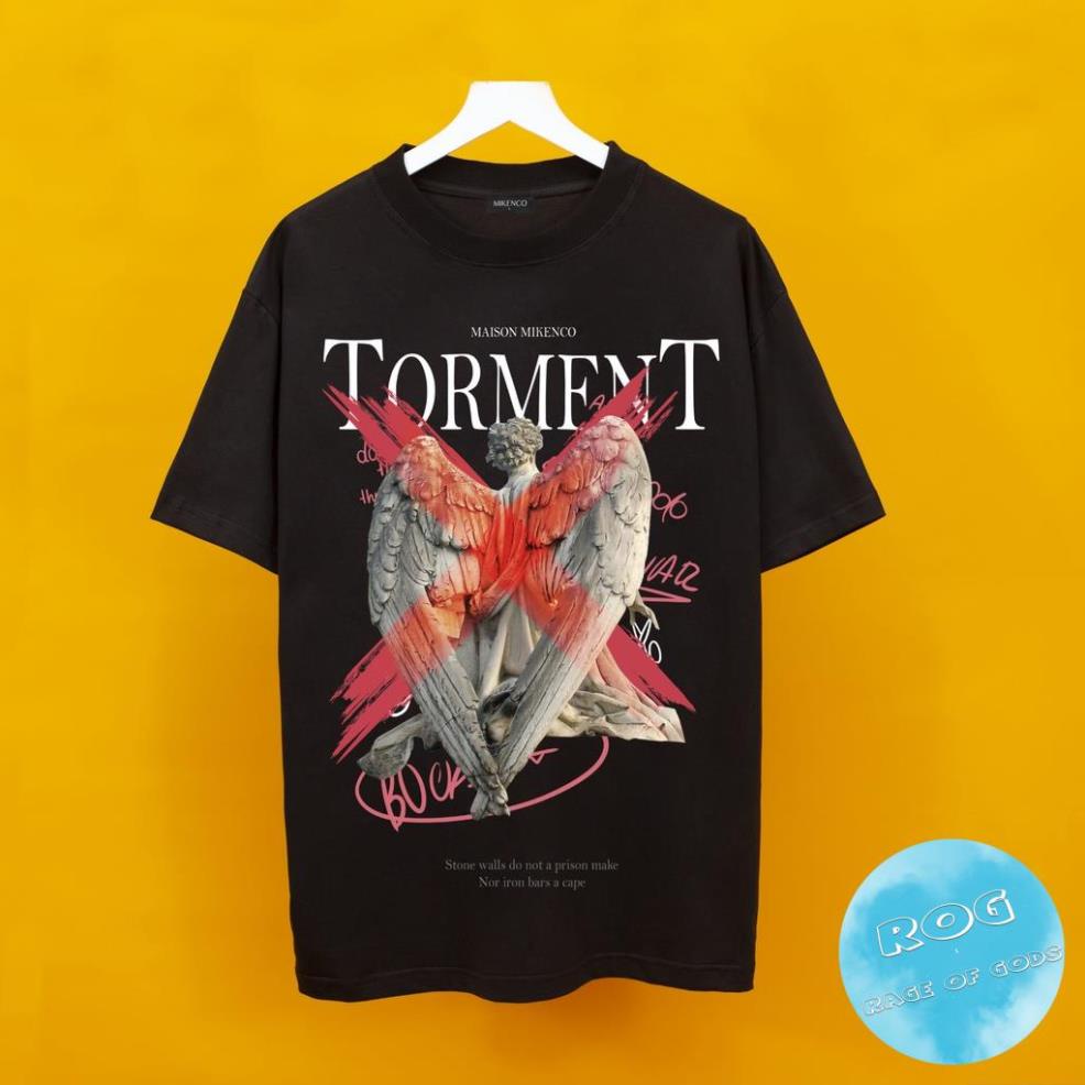 Áo thun tay lỡ MIKENCO THIÊN THẦN TOR Streetwears SG , Áo thun unisex nam nữ from rộng oversize chất liệu cotton