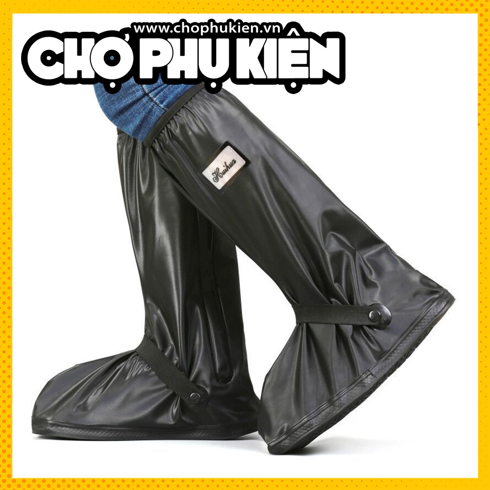 Ủng đi mưa ngoài trời cao cấp, chất liệu nhựa PVC 2 lớp loại đế dày cao cấp (Rainproof Shoe Cover)