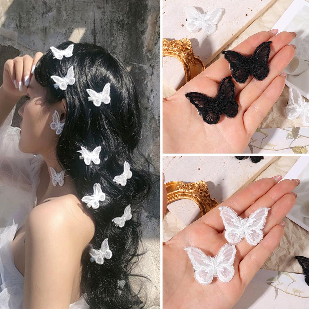 Kẹp Tóc Nơ Thêu Ren Thời Trang MIHAN1