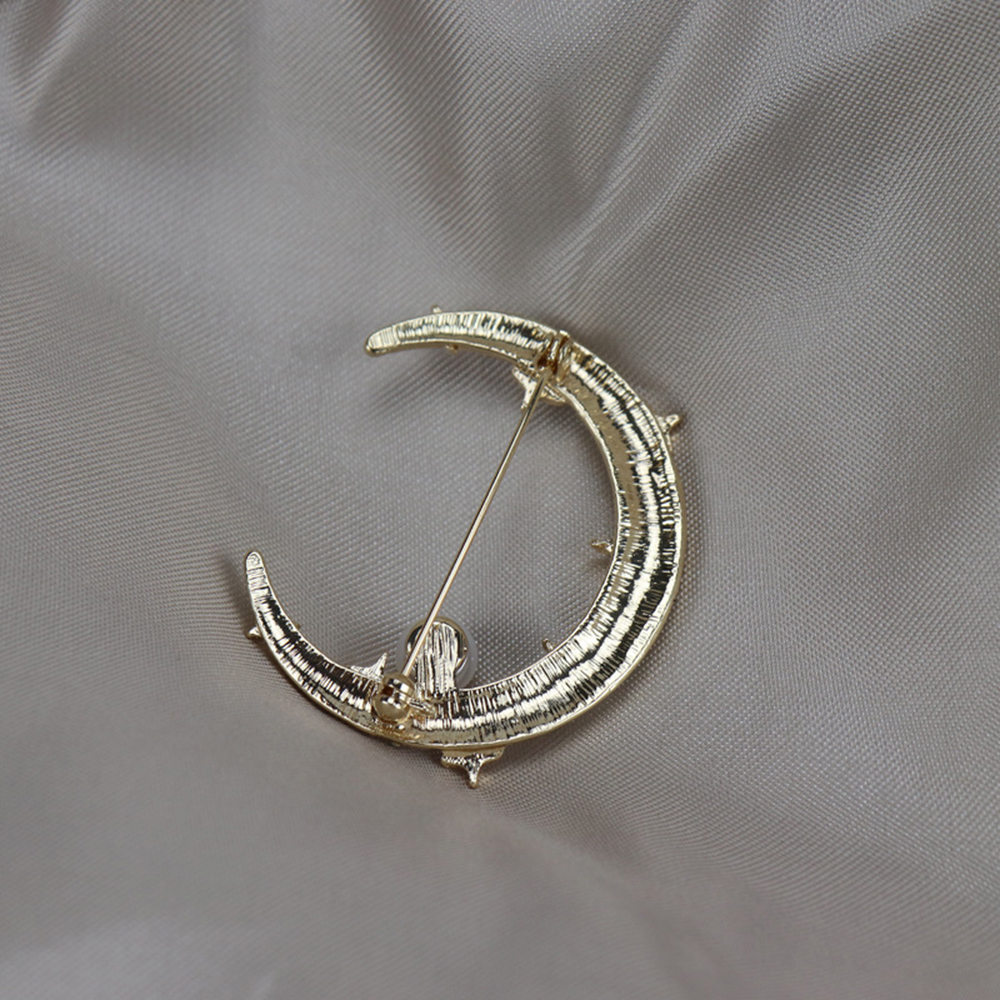 Ghim cài áo hình ngôi sao và mặt trăng thời trang dành cho nữ