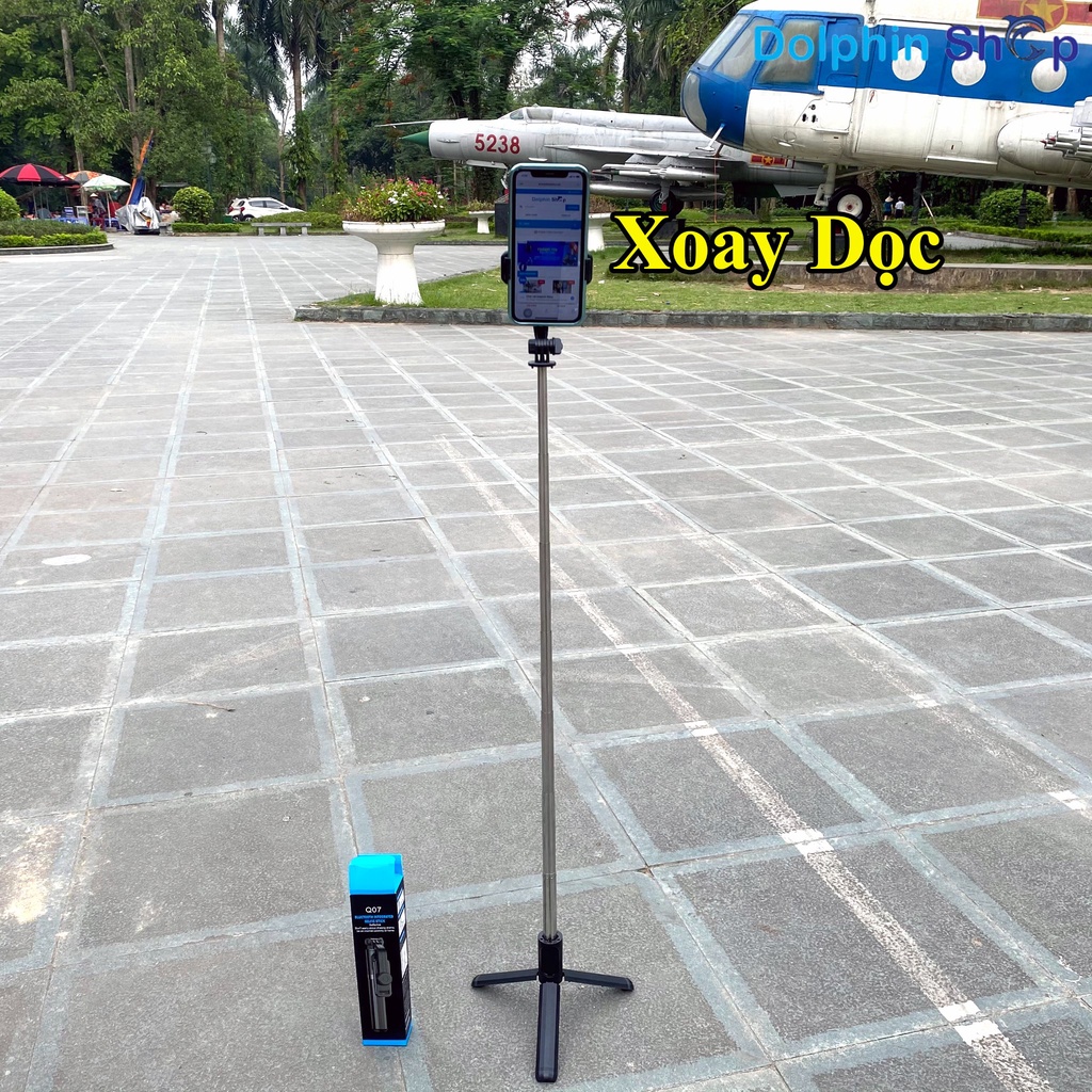 Gậy Tự Sướng Q07 Kiêm Tripod Chụp Ảnh, Quay Video Từ Xa Qua Nút Remote Bluetooth