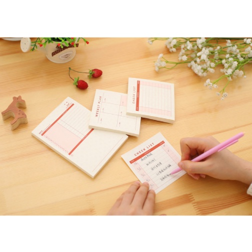 60 Tờ giấy ghi chú kế hoạch hàng tuần tiện dụng