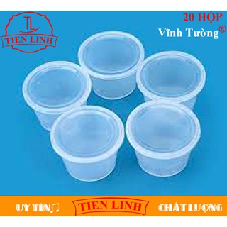 20 khuôn nhựa làm bánh flan, rau câu, sữa chua, đựng slime TL19 (hộp flan có nắp) - Số 2