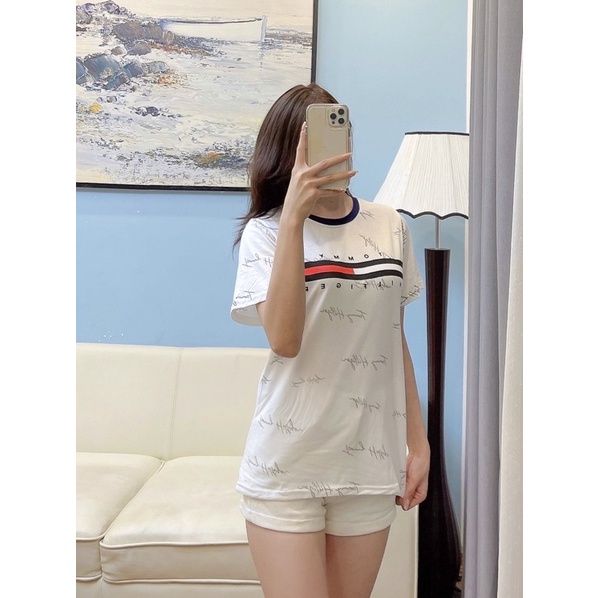 ANA68 - ÁO PHÔNG ĐÔI CỘC TAY TRẮNG TOMY NAM NỮ