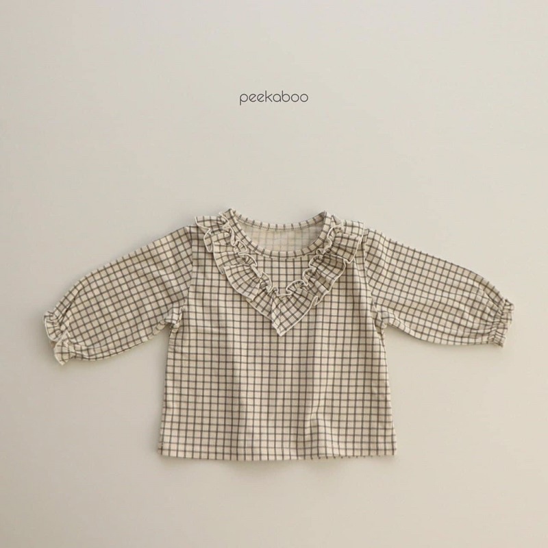 Bộ kẻ xuân hè peekaboo Hàn Quốc cho bé