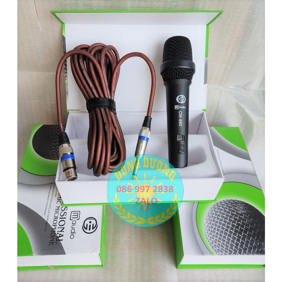 [Mã ELHACE giảm 4% đơn 300K] MÍC CÓ DÂY CM AUDIO - CM880 - MÍC HÁT KARAOKE - DÂY 6 MÉT HÚT GIỌNG HÁT NHẸ CHÔNG HÚ