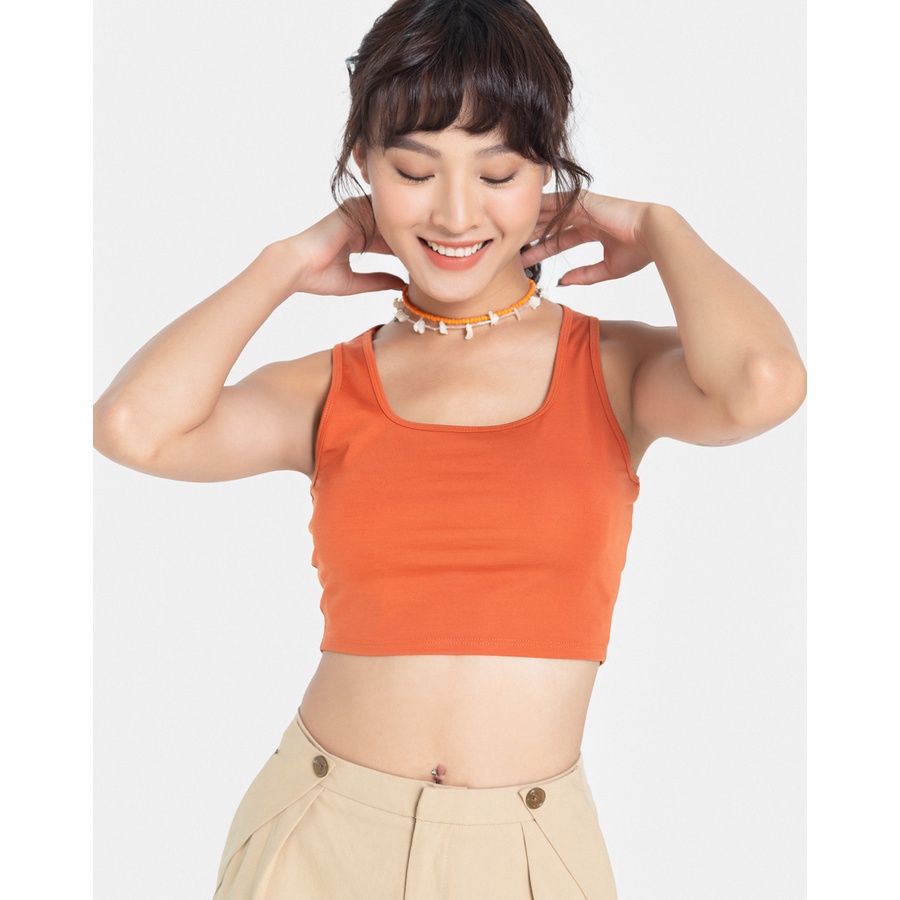 Áo Thun Dáng Crop JUNO Kiểu Dáng Sát Nách JNATH018