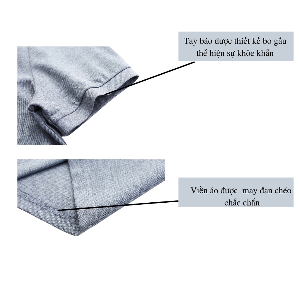 Áo polo nam cổ bẻ pantoni, Áo thun nam ngắn tay chất cotton dày dặn thoáng mát (ACB)