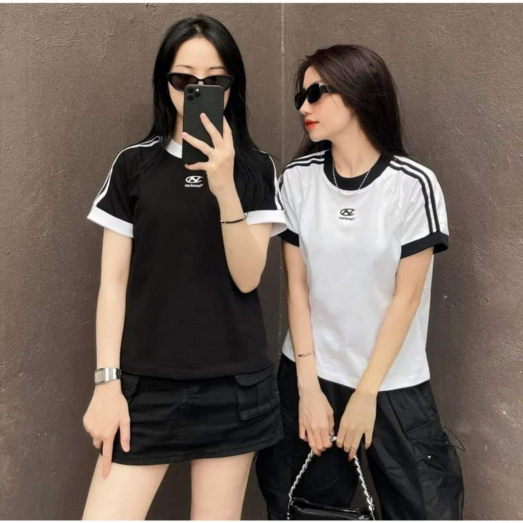 Áo Thun Baby Tee THÊU CHỮ N, Áo Baby Tee Chữ N Cotton 100% Nam Nữ Unisex