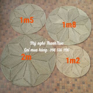 Thảm cói tròn múi đặc big size 2m
