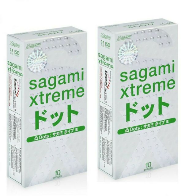 [ CHÍNH HÃNG ] - Bao Cao Su Sagami Xtreme White, siêu mỏng, Gân gai nổi, ôm khít  - Hộp 10 chiếc