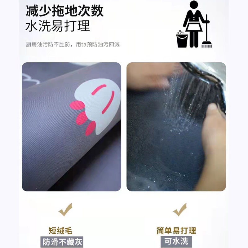 Thảm Chùi Chân Cỡ Lớn Chống Trượt Chống Thấm Dầu Chống Bám Bẩn Dành Cho Nhà Bếp