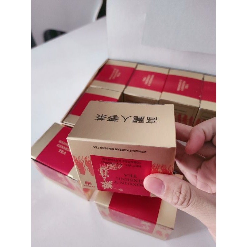 Hộp nhỏ 10 gói trà sâm wongin-t dùng thử date 2023